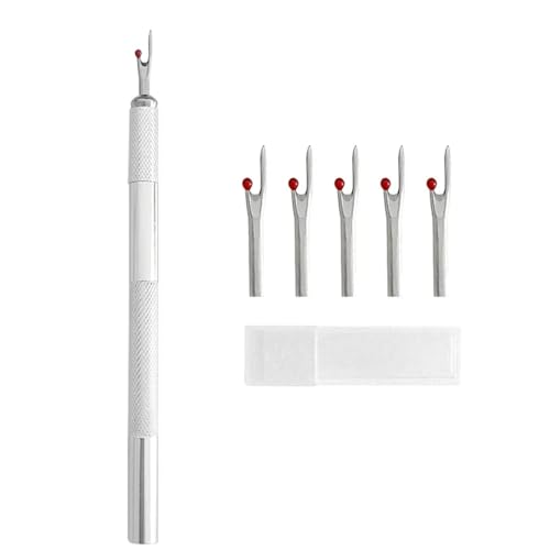 JBJYGSG 1 Stück Fadenschneider mit 5 Stück Ersatzkopf Nahttrenner Stichfaden-Entferner Stickfadenentferner DIY Nähwerkzeuge Zum Nähen(Color 4) von JBJYGSG