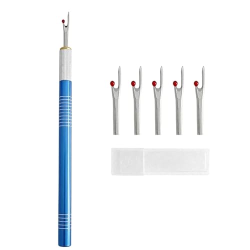 JBJYGSG 1 Stück Fadenschneider mit 5 Stück Ersatzkopf Nahttrenner Stichfaden-Entferner Stickfadenentferner DIY Nähwerkzeuge Zum Nähen(Color 6) von JBJYGSG