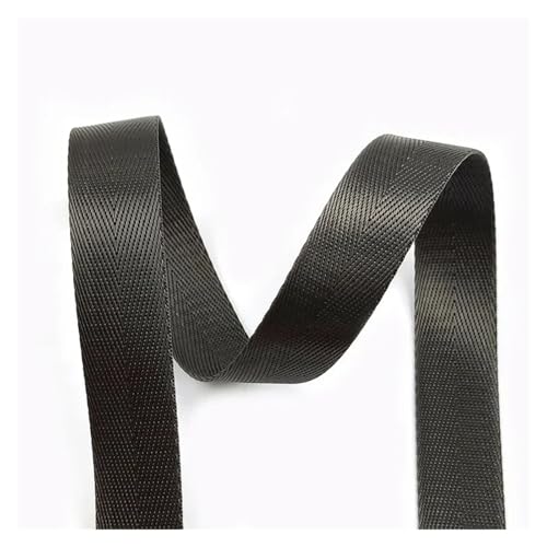JBJYGSG 10 Meter 20–50 mm Nylon-Gurtband, Bänder for Gürtel, Hundehalsband, Rucksackgurt, Meterware, Schrägband, DIY-Nähzubehör Für Buntes Gurtband, Zum Basteln(RD001-DarkGray,38mm) von JBJYGSG