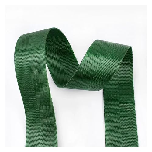 JBJYGSG 10 Meter 20–50 mm Nylon-Gurtband, Bänder for Gürtel, Hundehalsband, Rucksackgurt, Meterware, Schrägband, DIY-Nähzubehör Für Buntes Gurtband, Zum Basteln(RD001-GrassGreen,32mm) von JBJYGSG