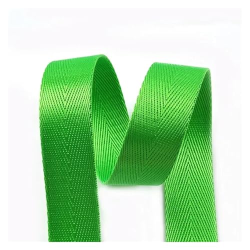 JBJYGSG 10 Meter 20–50 mm Nylon-Gurtband, Bänder for Gürtel, Hundehalsband, Rucksackgurt, Meterware, Schrägband, DIY-Nähzubehör Für Buntes Gurtband, Zum Basteln(RD001-Green,50mm) von JBJYGSG