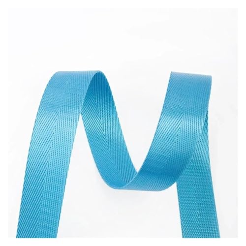 JBJYGSG 10 Meter 20–50 mm Nylon-Gurtband, Bänder for Gürtel, Hundehalsband, Rucksackgurt, Meterware, Schrägband, DIY-Nähzubehör Für Buntes Gurtband, Zum Basteln(RD001-SkyBlue,50mm) von JBJYGSG
