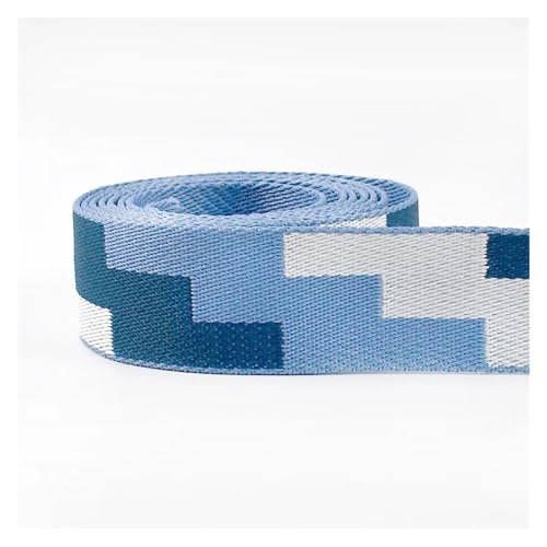JBJYGSG 2/4 Meter 38 mm Jacquard-Nylon-Gurtband, ethnisches Band for Taschengurt, Rucksackgürtel, Schrägband, DIY, Gepäck, Nähzubehör Für Buntes Gurtband, Zum Basteln(RD050-07,38mm-4Meters) von JBJYGSG