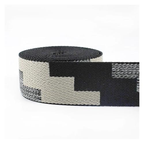 JBJYGSG 2/4 Meter 38 mm Jacquard-Nylon-Gurtband, ethnisches Band for Taschengurt, Rucksackgürtel, Schrägband, DIY, Gepäck, Nähzubehör Für Buntes Gurtband, Zum Basteln(RD050-09,38mm-2Meters) von JBJYGSG