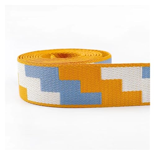 JBJYGSG 2/4 Meter 38 mm Jacquard-Nylon-Gurtband, ethnisches Band for Taschengurt, Rucksackgürtel, Schrägband, DIY, Gepäck, Nähzubehör Für Buntes Gurtband, Zum Basteln(RD050-10,38mm-4Meters) von JBJYGSG