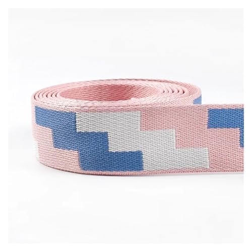 JBJYGSG 2/4 Meter 38 mm Jacquard-Nylon-Gurtband, ethnisches Band for Taschengurt, Rucksackgürtel, Schrägband, DIY, Gepäck, Nähzubehör Für Buntes Gurtband, Zum Basteln(RD050-12,38mm-2Meters) von JBJYGSG