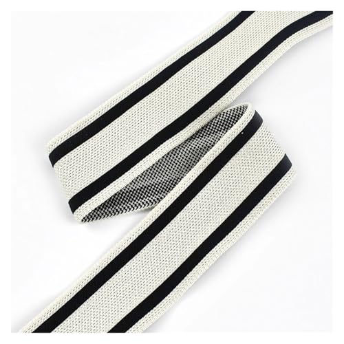 JBJYGSG 2/5/10M 40/60mm Jacquard Gurtband Rippenstrickband Stretchband Unterwäsche Kleidung DIY Nähen Basteln Zubehör Für Buntes Gurtband, Zum Basteln(Black-4cm,5Meters) von JBJYGSG