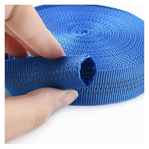 JBJYGSG 3/5/10 Meter 25 mm Nylon-Gurtband, doppellagig, reflektierendes Band, Rucksack-/Taschengurt, Hundehalsband, Nähzubehör Für Buntes Gurtband, Zum Basteln(Blue,25mm-10Meters) von JBJYGSG