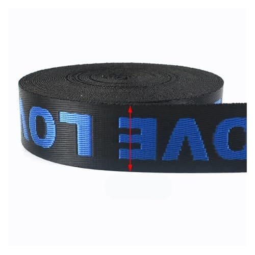 JBJYGSG 4 Yards 25 mm 1 Zoll/38 mm 3/2 Zoll Nylon-Jacquard-Gurtband Taschengurtband Dekoratives Flechtband DIY Bekleidungsgürtel Band Nähzubehör Für Buntes Gurtband, Zum Basteln(RoyalBlue-25mm) von JBJYGSG