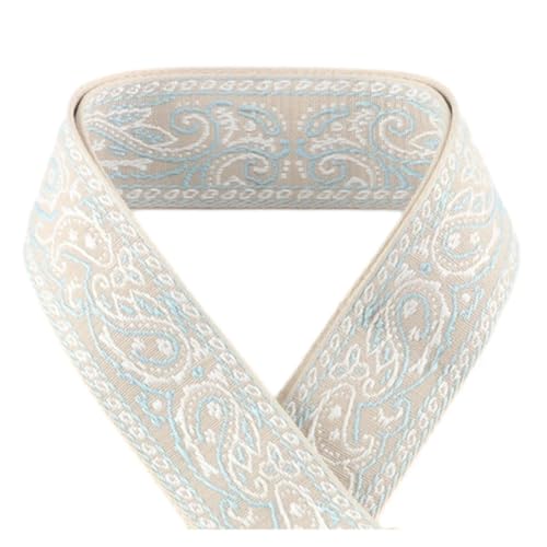 JBJYGSG 5/10/50 Yards 50 mm Jacquard-Gurtband, modische Kleidung, ethnischer Stil, Dekoration, Jacquard-Gurtband Für Buntes Gurtband, Zum Basteln(KJ172,5yards) von JBJYGSG