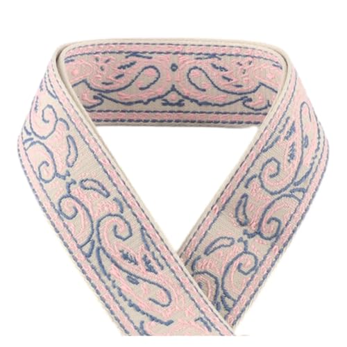 JBJYGSG 5/10/50 Yards 50 mm Jacquard-Gurtband, modische Kleidung, ethnischer Stil, Dekoration, Jacquard-Gurtband Für Buntes Gurtband, Zum Basteln(KJ172-A2,50yards) von JBJYGSG
