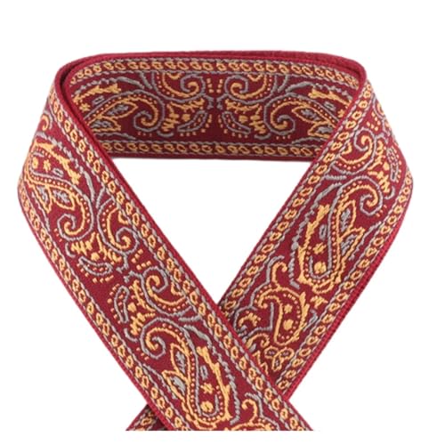 JBJYGSG 5/10/50 Yards 50 mm Jacquard-Gurtband, modische Kleidung, ethnischer Stil, Dekoration, Jacquard-Gurtband Für Buntes Gurtband, Zum Basteln(KJ172-A8,10yards) von JBJYGSG