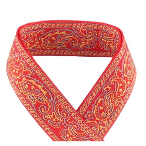 JBJYGSG 5/10/50 Yards 50 mm Jacquard-Gurtband, modische Kleidung, ethnischer Stil, Dekoration, Jacquard-Gurtband Für Buntes Gurtband, Zum Basteln(KJ172-A9,50yards) von JBJYGSG