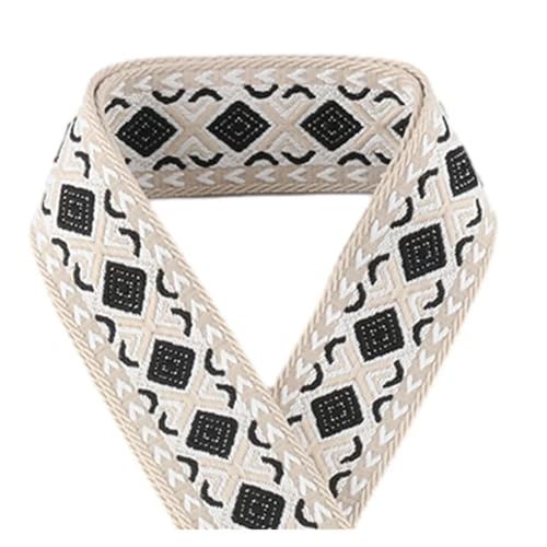 JBJYGSG 5/10/50 Yards 50 mm Jacquard-Gurtband, modische Kleidung, ethnischer Stil, Dekoration, Jacquard-Gurtband Für Buntes Gurtband, Zum Basteln(KJ179,50yards) von JBJYGSG