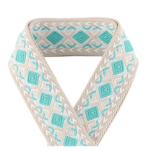 JBJYGSG 5/10/50 Yards 50 mm Jacquard-Gurtband, modische Kleidung, ethnischer Stil, Dekoration, Jacquard-Gurtband Für Buntes Gurtband, Zum Basteln(KJ179-A4,10yards) von JBJYGSG