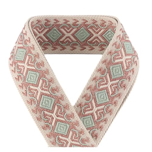 JBJYGSG 5/10/50 Yards 50 mm Jacquard-Gurtband, modische Kleidung, ethnischer Stil, Dekoration, Jacquard-Gurtband Für Buntes Gurtband, Zum Basteln(KJ179-A8,50yards) von JBJYGSG