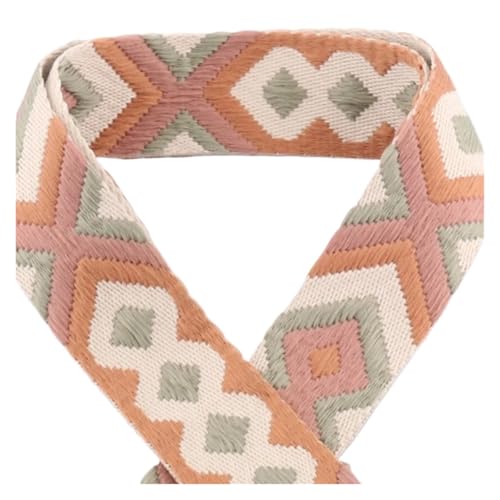 JBJYGSG 5/10/50 Yards 50 mm Jacquard-Umreifungsband, bedrucktes Gurtband, Farbmuster, Nähtasche, Gürtel, Rucksack-Zubehör, modisch bedrucktes Gurtband Für Buntes Gurtband, Zum Basteln(13,50yards) von JBJYGSG