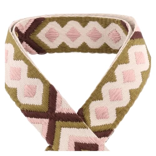 JBJYGSG 5/10/50 Yards 50 mm Jacquard-Umreifungsband, bedrucktes Gurtband, Farbmuster, Nähtasche, Gürtel, Rucksack-Zubehör, modisch bedrucktes Gurtband Für Buntes Gurtband, Zum Basteln(16,50yards) von JBJYGSG