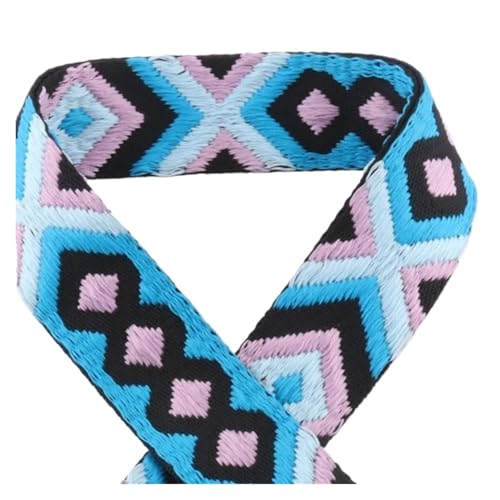 JBJYGSG 5/10/50 Yards 50 mm Jacquard-Umreifungsband, bedrucktes Gurtband, Farbmuster, Nähtasche, Gürtel, Rucksack-Zubehör, modisch bedrucktes Gurtband Für Buntes Gurtband, Zum Basteln(18,10yards) von JBJYGSG
