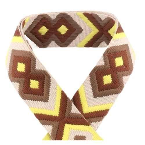 JBJYGSG 5/10/50 Yards 50 mm Jacquard-Umreifungsband, bedrucktes Gurtband, Farbmuster, Nähtasche, Gürtel, Rucksack-Zubehör, modisch bedrucktes Gurtband Für Buntes Gurtband, Zum Basteln(3,50yards) von JBJYGSG