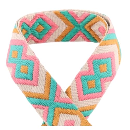 JBJYGSG 5/10/50 Yards 50 mm Jacquard-Umreifungsband, bedrucktes Gurtband, Farbmuster, Nähtasche, Gürtel, Rucksack-Zubehör, modisch bedrucktes Gurtband Für Buntes Gurtband, Zum Basteln(4,50yards) von JBJYGSG