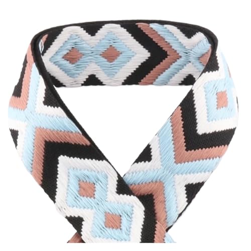 JBJYGSG 5/10/50 Yards 50 mm Jacquard-Umreifungsband, bedrucktes Gurtband, Farbmuster, Nähtasche, Gürtel, Rucksack-Zubehör, modisch bedrucktes Gurtband Für Buntes Gurtband, Zum Basteln(5,50yards) von JBJYGSG