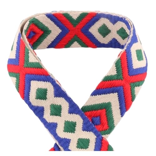 JBJYGSG 5/10/50 Yards 50 mm Jacquard-Umreifungsband, bedrucktes Gurtband, Farbmuster, Nähtasche, Gürtel, Rucksack-Zubehör, modisch bedrucktes Gurtband Für Buntes Gurtband, Zum Basteln(7,50yards) von JBJYGSG
