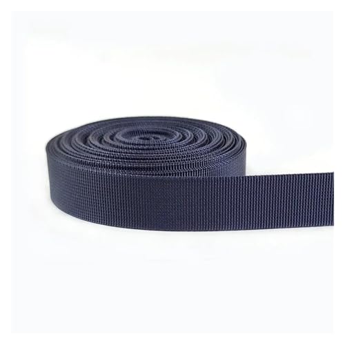 JBJYGSG 5 Meter 20–38 mm Nylon Gurtband Band Trim Nähmaterial Sicherheitsgurt Rucksackgurt Tasche Schnallen Bekleidungszubehör Für Buntes Gurtband, Zum Basteln(Blue,25mm) von JBJYGSG