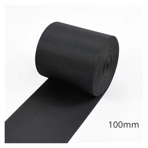 JBJYGSG 5M 10-100mm Schwarzes Nylon-Gurtband Rucksackgurt Haustierhalsband Sicherheitsgurt Band DIY Tasche Kleidung Nähzubehör Für Buntes Gurtband, Zum Basteln(100mm) von JBJYGSG