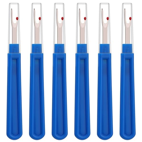 JBJYGSG 6-teiliges Nahttrenner-Set, ergonomischer Griff, Nahttrenner aus Kunststoff, for Entfernen von Fäden, Stichtrenner for Nähen, Basteln und Sticken von Säumen Zum Nähen(Blue) von JBJYGSG