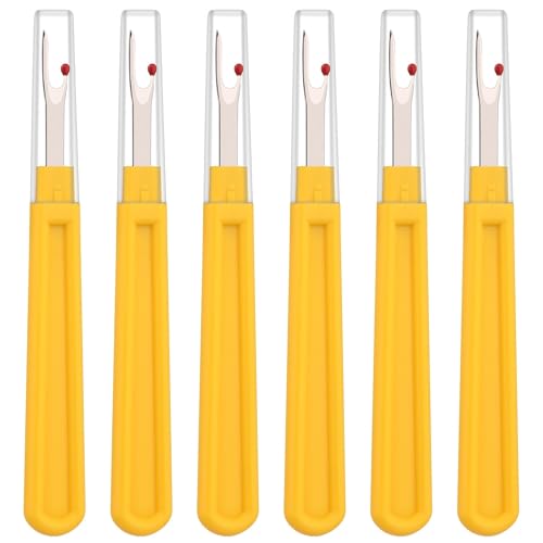 JBJYGSG 6-teiliges Nahttrenner-Set, ergonomischer Griff, Nahttrenner aus Kunststoff, for Entfernen von Fäden, Stichtrenner for Nähen, Basteln und Sticken von Säumen Zum Nähen(Yellow) von JBJYGSG