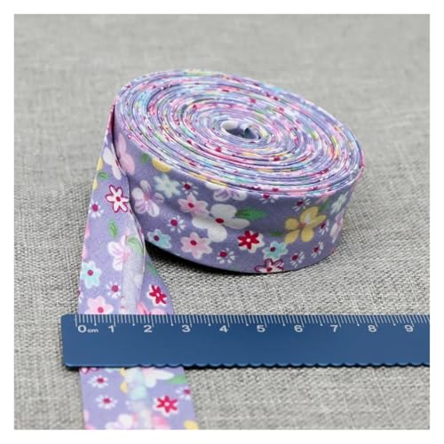 JBJYGSG Bedrucktes Schrägband, Stoffstreifen for Basteln, Nähen, for Kleidung, Größe 25 mm x 5 m Für Buntes Gurtband, Zum Basteln(05) von JBJYGSG