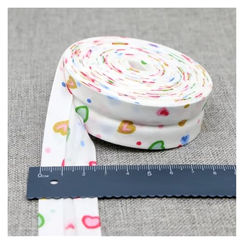 JBJYGSG Bedrucktes Schrägband, Stoffstreifen for Basteln, Nähen, for Kleidung, Größe 25 mm x 5 m Für Buntes Gurtband, Zum Basteln(14) von JBJYGSG