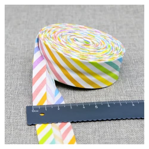 JBJYGSG Bedrucktes Schrägband, Stoffstreifen for Basteln, Nähen, for Kleidung, Größe 25 mm x 5 m Für Buntes Gurtband, Zum Basteln(27) von JBJYGSG