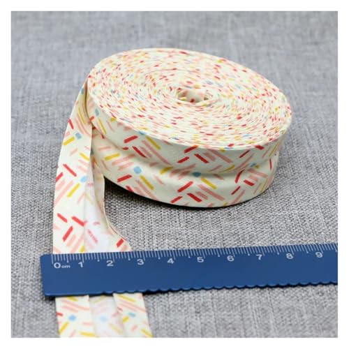 JBJYGSG Bedrucktes Schrägband, Stoffstreifen for Basteln, Nähen, for Kleidung, Größe 25 mm x 5 m Für Buntes Gurtband, Zum Basteln(36) von JBJYGSG