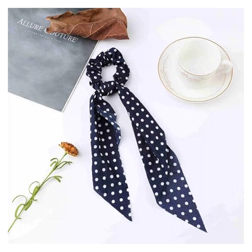 JBJYGSG Drucken Chiffon Lange Band Haargummis Frauen Mädchen Pferdeschwanz Schal Elastische Haarbänder Krawatten Haarschmuck Für Kopftuch, Taschentuch, Hals, Handgelenk(Color-11) von JBJYGSG