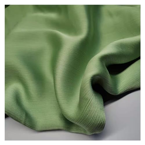 JBJYGSG Glänzendes Krepp-Chiffon-Kleid, Satin, seidiger Polyester-Schal, Hijab-Stoff, Hochzeit, Sommerkleid, Rockherstellung zum Nähen, Schneidern und für Kleidung(12 Olive Green) von JBJYGSG