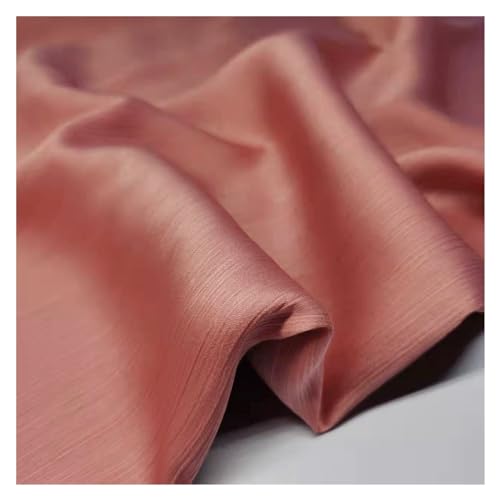 JBJYGSG Glänzendes Krepp-Chiffon-Kleid, Satin, seidiger Polyester-Schal, Hijab-Stoff, Hochzeit, Sommerkleid, Rockherstellung zum Nähen, Schneidern und für Kleidung(8 Coral) von JBJYGSG