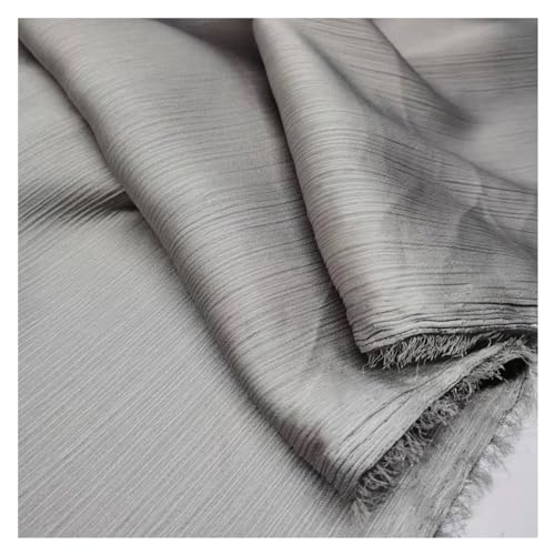 JBJYGSG Glänzendes Krepp-Chiffon-Satin-Kleid, tief ausgeschnittenes Hemd, Hose, Material, einfarbig, Schal, weicher Stoff zum Nähen, Schneidern und für Kleidung(13 Gray) von JBJYGSG
