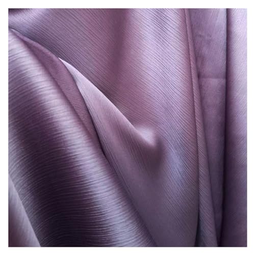 JBJYGSG Glänzendes Krepp-Chiffon-Satin-Kleid, tief ausgeschnittenes Hemd, Hose, Material, einfarbig, Schal, weicher Stoff zum Nähen, Schneidern und für Kleidung(Mauve Purple) von JBJYGSG