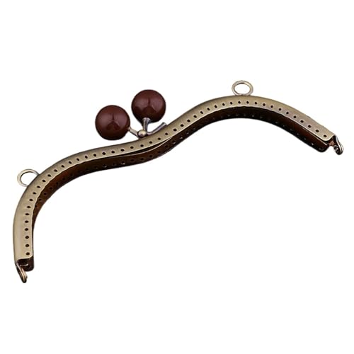 JBJYGSG Metallrahmen, Kussverschluss, Schlossbogen for Nähen von Handtaschen, Geldbörsen, Münztüten, 19 cm Für DIY Geldbeutel Handtasche Münzbörsen(Brown) von JBJYGSG