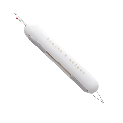 JBJYGSG Nadeleinfädler, Nahttrenner, 2-in-1, manueller Einfädler, Nähteentferner, Haushaltsnähzubehör, Doppelend-Design, Nadelarbeit Zum Nähen(White) von JBJYGSG