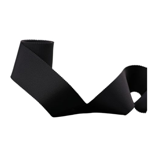 JBJYGSG Ripsband, Schrägband, Mehrfarbig, Polyester-Bindeband, 6912152025mm, for Verpacken von Hüten, Kleidung, Blumensäckchen, Nähen Für Buntes Gurtband, Zum Basteln(006 Black,6mm 50yards) von JBJYGSG
