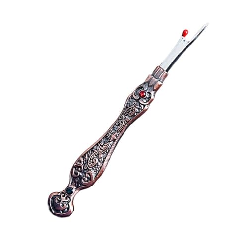 JBJYGSG Vintage Nahttrenner Metall Retro Geschnitzter Fadenschneider Ergonomischer Näh- und Handarbeitenentferner Vintage Nähte Unpicker for Stoff Zum Nähen(Color 02) von JBJYGSG