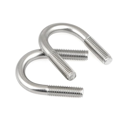 Verzinkte Vierkantklemme aus Kohlenstoffstahl/rechtwinklige U-Klemme/U-Bolzen/rechtwinklige Schraube/Vierkantklemme/Schnallenklemme Für Abschleppen Von Autos Schiffen(M12x273 (2PCS)) von JBJYGSG