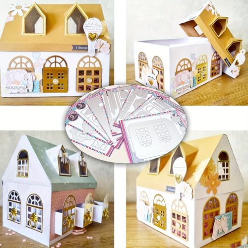 1 Set große Geschenkbox, Metall-Stanzformen, Landhaus-Form, Stanzformen für Geschenke, Verpackung, handgemachtes Papier, Bastelarbeiten, Leckerli-Box für Geburtstag, Freunde, Familie, Festival, 1 Set große Geschenkbox, Metall-Stanzformen, Landhaus-Form, Stanzformen für Geschenke, Verpackung, handgemachtes Papier, Bastelarbeiten, Leckerli-Box für Geburtstag, Freunde, Familie, Festival, von JBQUEEN