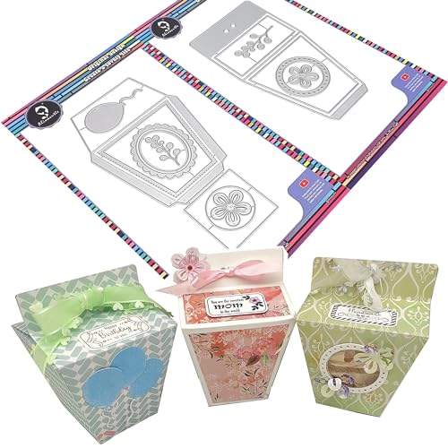 JBQUEEN Alina Crafts 1 x Milchschachtel, Geschenkbox, Stanzschablone, Metall-Stanzform für Papierbasteln, handgefertigte Kartenherstellung, Grußkarten, Scrapbooking und Albumkunst von JBQUEEN