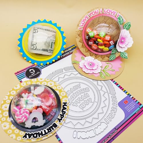 Alina Crafts Metall-Stanzformen, rund, Motiv: Sonnenstreuer, Geldkarte, Blisterverpackung, Geburtstagsgeschenke, Papierbasteln, handgefertigt, Schüttelkarten, Freunde, Party, Kunst, Scrapbooking und Alina Crafts Metall-Stanzformen, rund, Motiv: Sonnenstreuer, Geldkarte, Blisterverpackung, Geburtstagsgeschenke, Papierbasteln, handgefertigt, Schüttelkarten, Freunde, Party, Kunst, Scrapbooking und von JBQUEEN