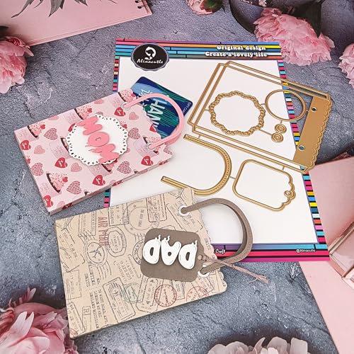 Alinacutle Goldene Stanzformen, Geschenkkartenhalter/Einkaufstasche, Metall-Stanzform für Geschenkverpackung, Papierbasteln, handgefertigte Kartenherstellung, DIY, Grußkarten, Scrapbooking und Album Alinacutle Goldene Stanzformen, Geschenkkartenhalter/Einkaufstasche, Metall-Stanzform für Geschenkverpackung, Papierbasteln, handgefertigte Kartenherstellung, DIY, Grußkarten, Scrapbooking und Album von JBQUEEN