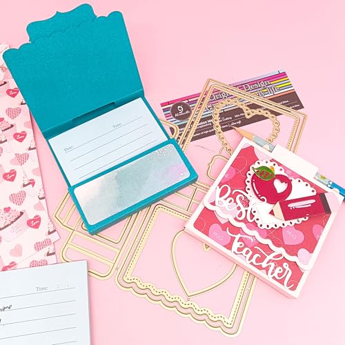 Alinacutle Goldene Stanzschablonen, Notizblock/Mini-Notizbuch-Box, Metall, Stanzform für Geschenkverpackung, Papierbasteln, handgefertigte Kartenherstellung, DIY, Grußkarten, Scrapbooking und Album Alinacutle Goldene Stanzschablonen, Notizblock/Mini-Notizbuch-Box, Metall, Stanzform für Geschenkverpackung, Papierbasteln, handgefertigte Kartenherstellung, DIY, Grußkarten, Scrapbooking und Album von JBQUEEN